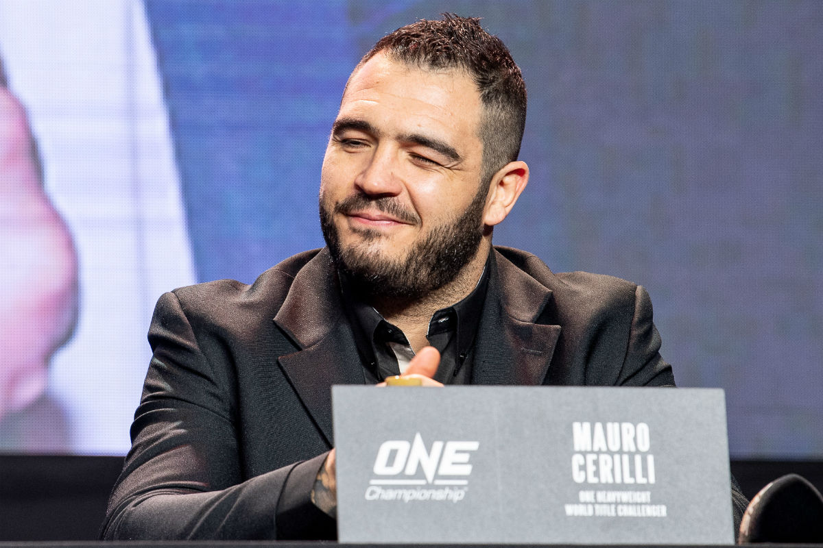 Mauro "The Hammer" Cerilli soaks up the love from the Filipinio fans at the ONE: CONQUEST OF CHAMPIONS press conference
