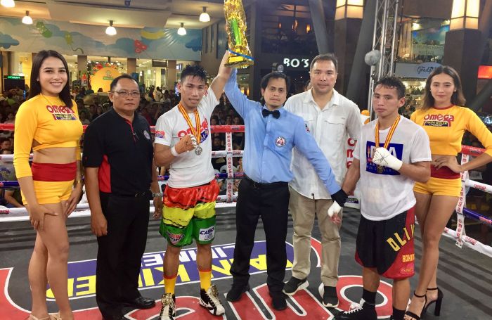 Omega fighter Mac Mac Vicelles wins VISPROBA title Friday evening at Parkmall Cebu