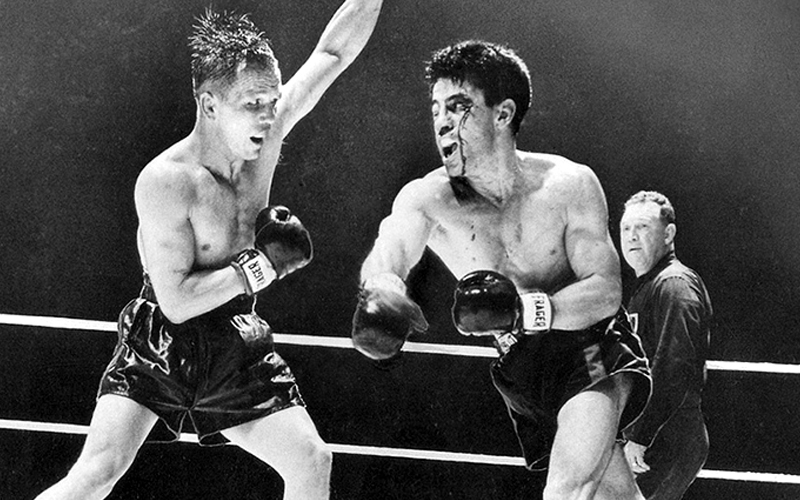 A day like today, Rocky Graziano and Tony Zale collided for the second time