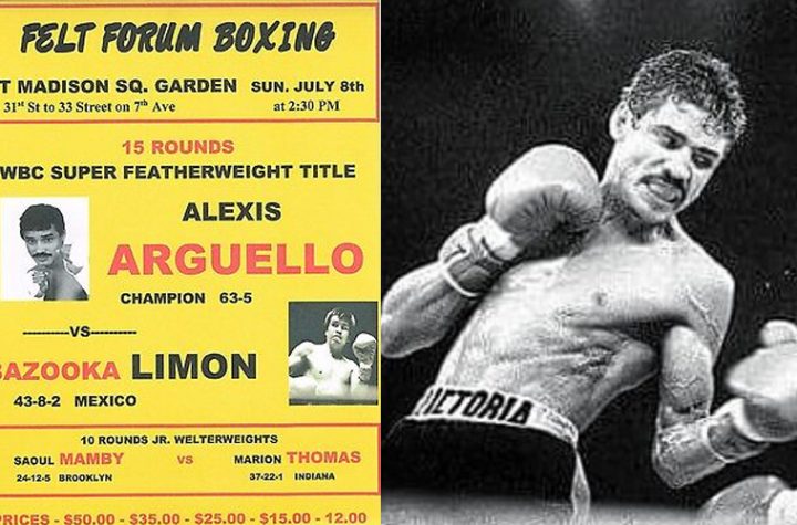 One day like today, Alexis Argüello defeated Rafael “Bazooka” Limon