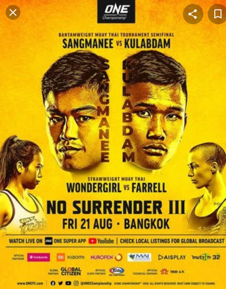 “No Surrender III” Concludes One Championship August2020 Calendar