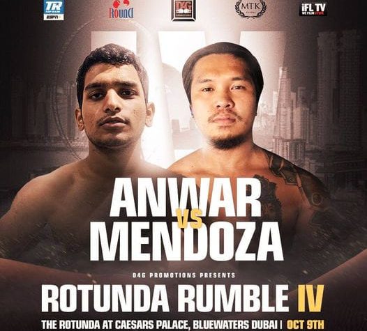 Mendoza to fight Anwar in Dubai on Oct. 9