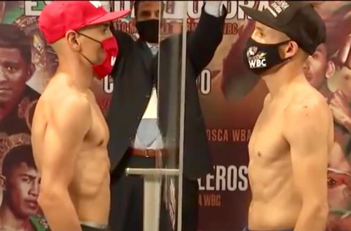 Weights Estrada 114.5 vs Cuadras 114.5 for WBC Super Fly Title in México