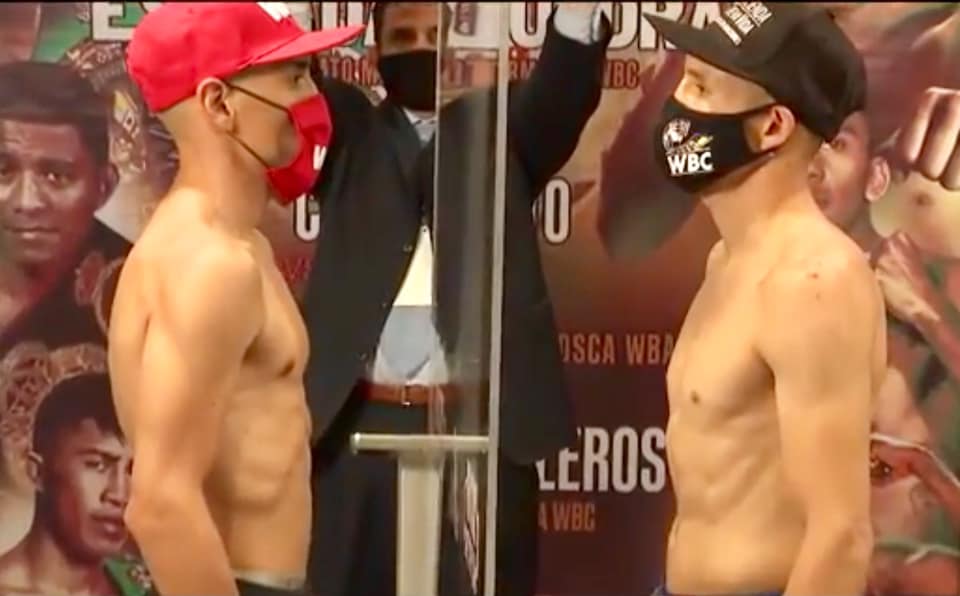 Weights Estrada 114.5 vs Cuadras 114.5 for WBC Super Fly Title in México