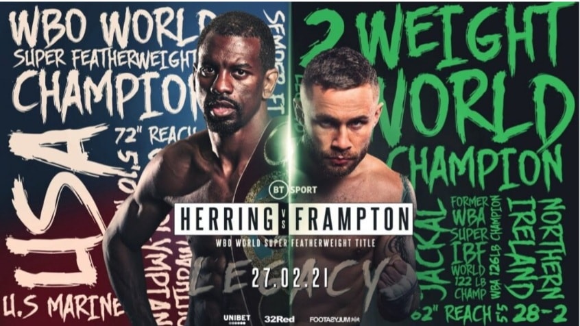 WBO Jr Lightweight Title Jamel Herring vs. Carl Frampton on Feb.27 in London.