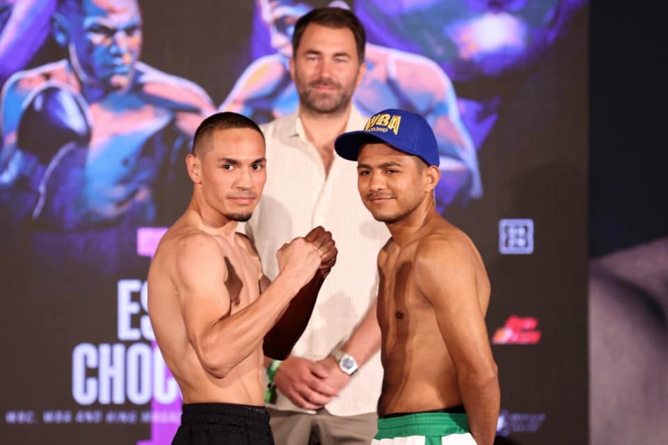 Champions Make Weight: Juan Francisco Estrada 114.8 vs Roman Gonzalez 114.8 for the Unified WBC/WBA Super flyweight world championship