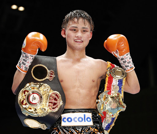 Kyoguchi on his way to the United States for his WBA title defense on March 13