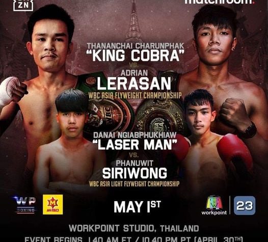 Lerasan to fight Charunpak on May 1 in Thailand