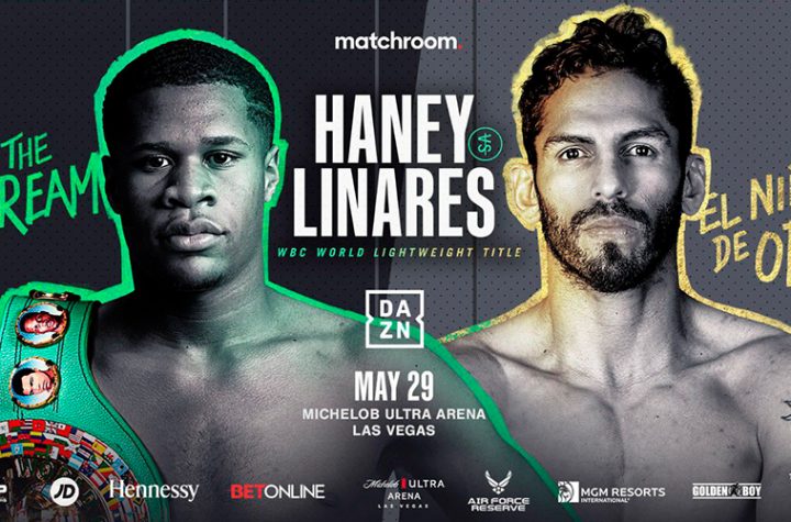 Devin Haney and Jorge Linares in excellent condition