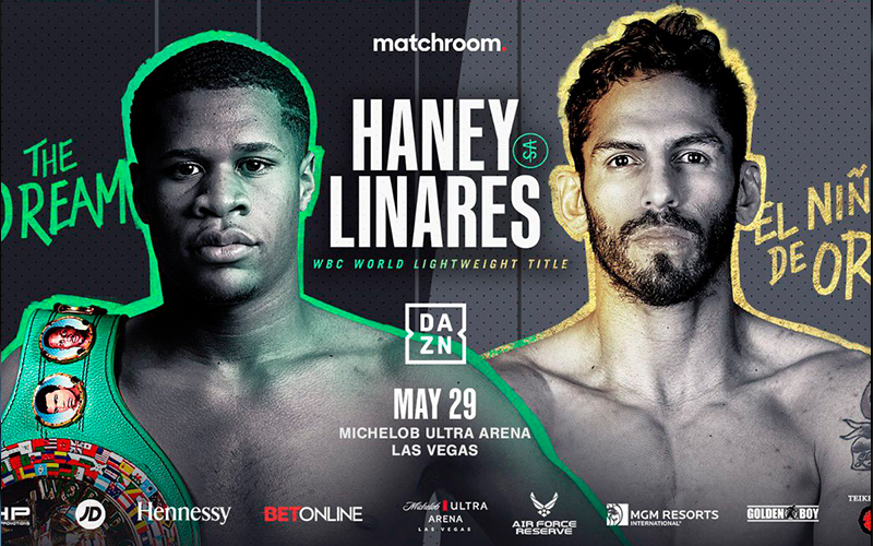 Devin Haney and Jorge Linares in excellent condition