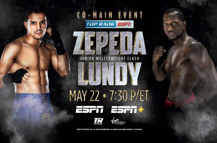 Zepeda faces Lundy two days before Monday