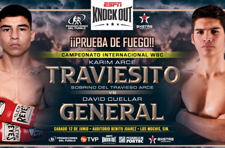 Karim Arce vs. David Cuellar for vacant WBC Silver youth title