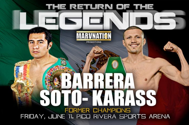 A decade after his retirement, Marco Antonio Barrera will make his return to the ring this Friday, against Jesús Soto Karass. The exhibition is scheduled for six rounds of two minutes at the Sports Arena in Pico Rivera, California. Ten years since Marco`s last fight as a professional in February 2011, when he defeated Dominican Jose Arias by knockout in the second round. Soto Karass is coming from considerably less inactivity than his rival, as he fought in November 2018, when he defeated Neeco Macias by split decision. MarvNation Promotions is the promoter in charge of organizing the card. It`s a pay-per-event service, in addition to having 400 tickets on sale to see the fights live. The show is scheduled to start at 9:00 p.m. ET and 6:00 p.m. PT. In Mexico, you will be able to watch it starting 8:00 p.m.