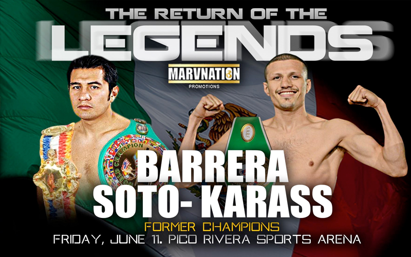 A decade after his retirement, Marco Antonio Barrera will make his return to the ring this Friday, against Jesús Soto Karass. The exhibition is scheduled for six rounds of two minutes at the Sports Arena in Pico Rivera, California. Ten years since Marco`s last fight as a professional in February 2011, when he defeated Dominican Jose Arias by knockout in the second round. Soto Karass is coming from considerably less inactivity than his rival, as he fought in November 2018, when he defeated Neeco Macias by split decision. MarvNation Promotions is the promoter in charge of organizing the card. It`s a pay-per-event service, in addition to having 400 tickets on sale to see the fights live. The show is scheduled to start at 9:00 p.m. ET and 6:00 p.m. PT. In Mexico, you will be able to watch it starting 8:00 p.m.