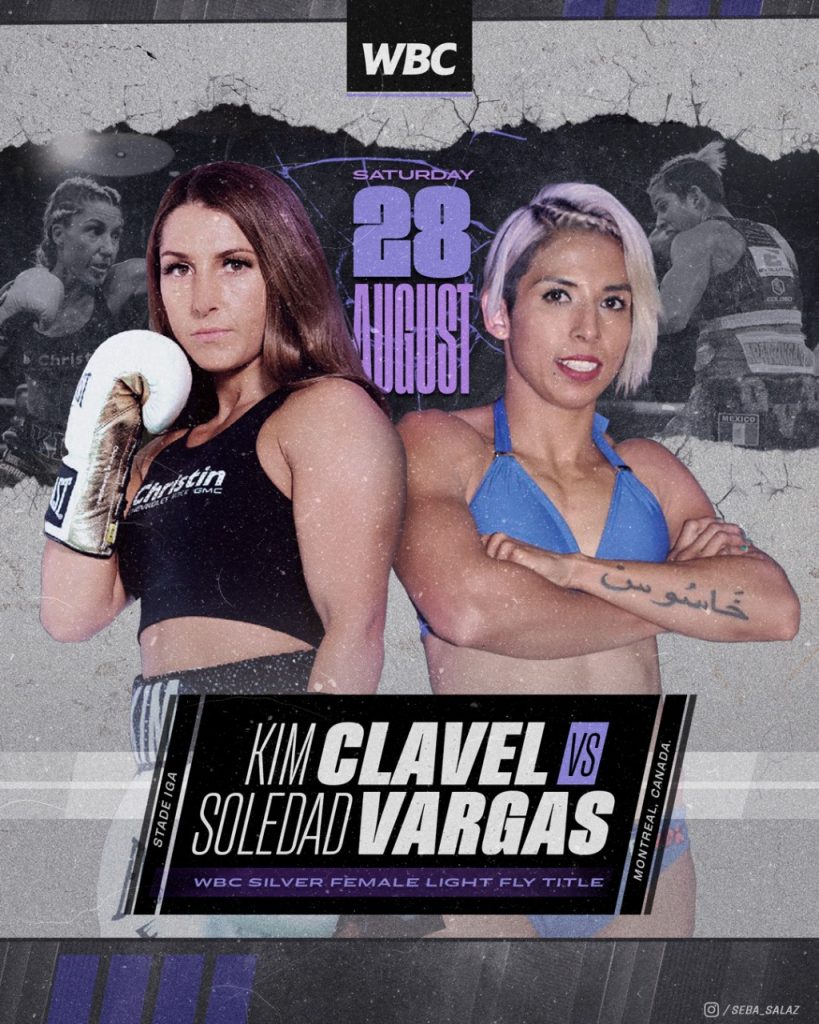 Kim Clavel and María Soledad Vargas will clash for WBC Silver title