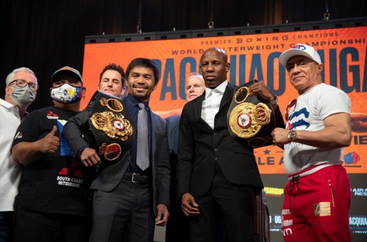 Press conference Pacquiao and Ugas want to keep WBA belt