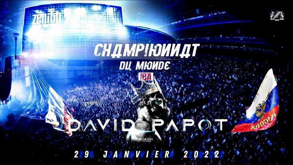 FRENCH FIGHTER DAVID PAPOT Battles Tough Russian boxer 🇷🇺 MAGOMED MADIEV for the IBA 160-pound championship Jan 29 in Nantes, France.