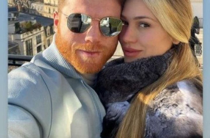 The King of Boxing Canelo Alvarez Celebrates Win with his Wife in Paris