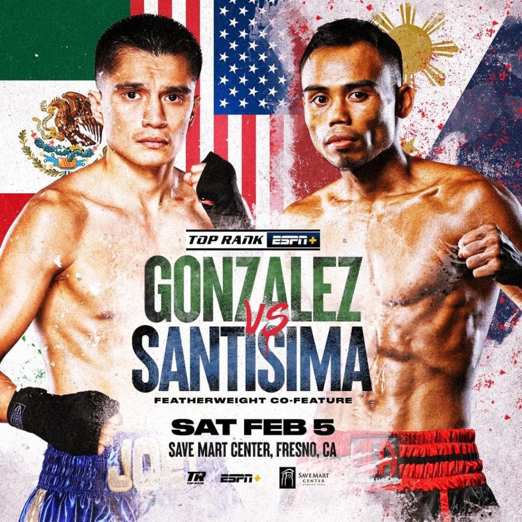 Jeo “Santino” Santisima in Action AgaInst Joet Gonzalez Feb 5 in Fresno, CA