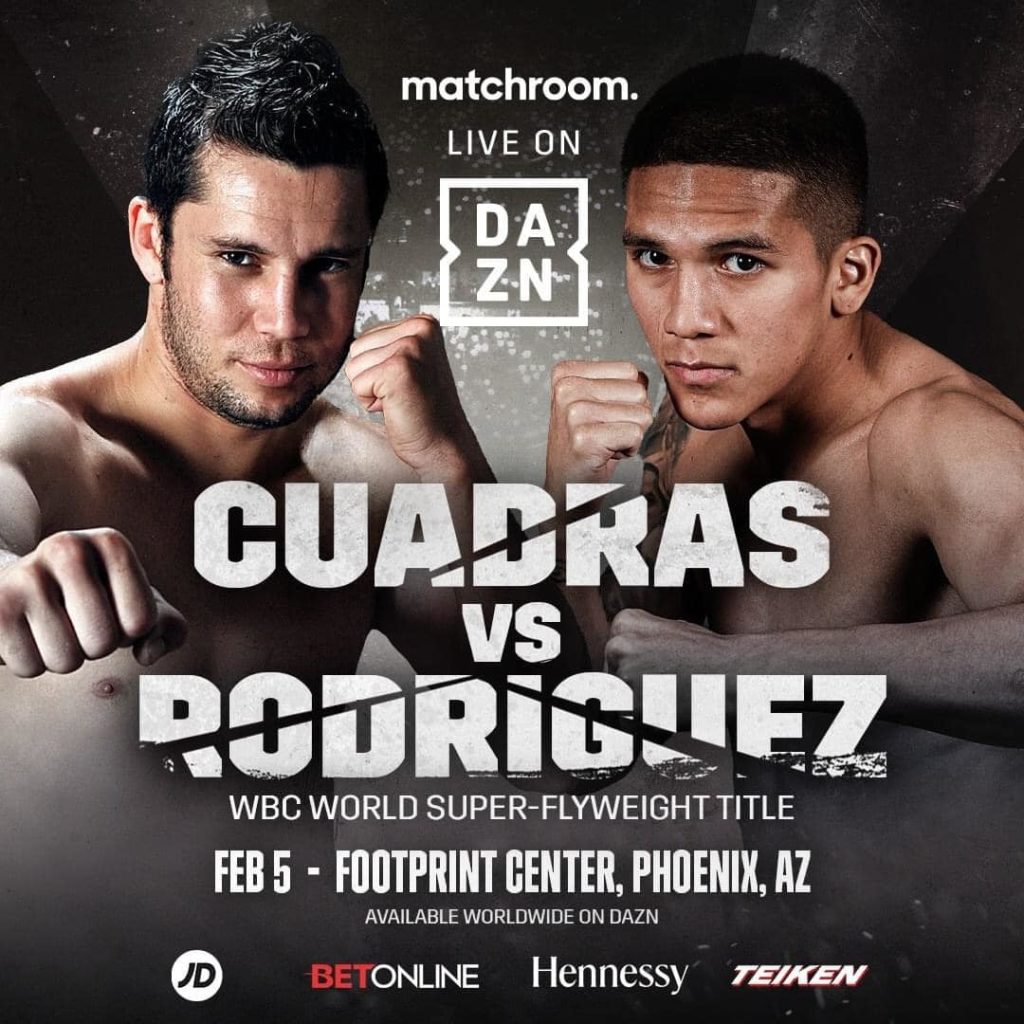 CUADRAS FIGHTS RODRÍGUEZ FOR WBC-115 WORLD STRAP; AS SOR RUNGVISAI WITHDRAWS