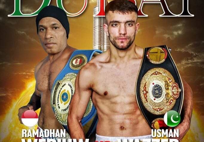 ABF champion Usman Wazzer battles Ramadhan Weriuw for the WBC Middle East and ABF Welterweight Belts