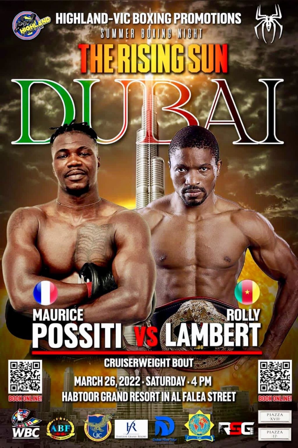 Lambert vs Possiti in 200-Lbs War March 26 in Dubai