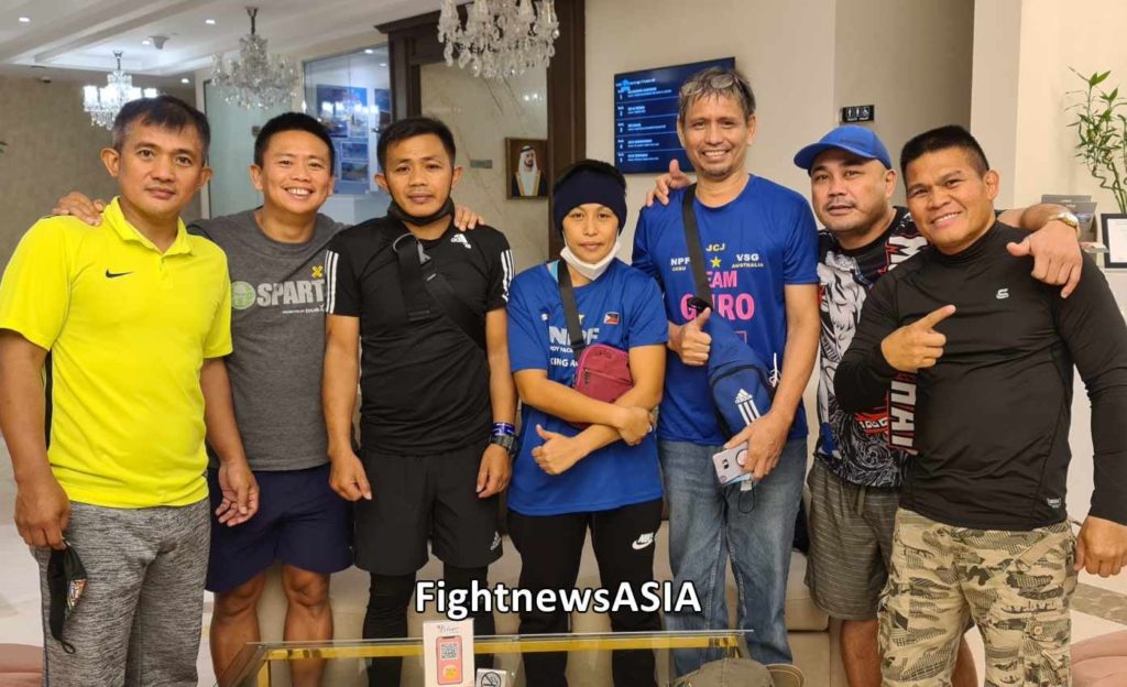 Norj Guro, Coach Brix Flores Arrive in Dubai for WBC Silver War