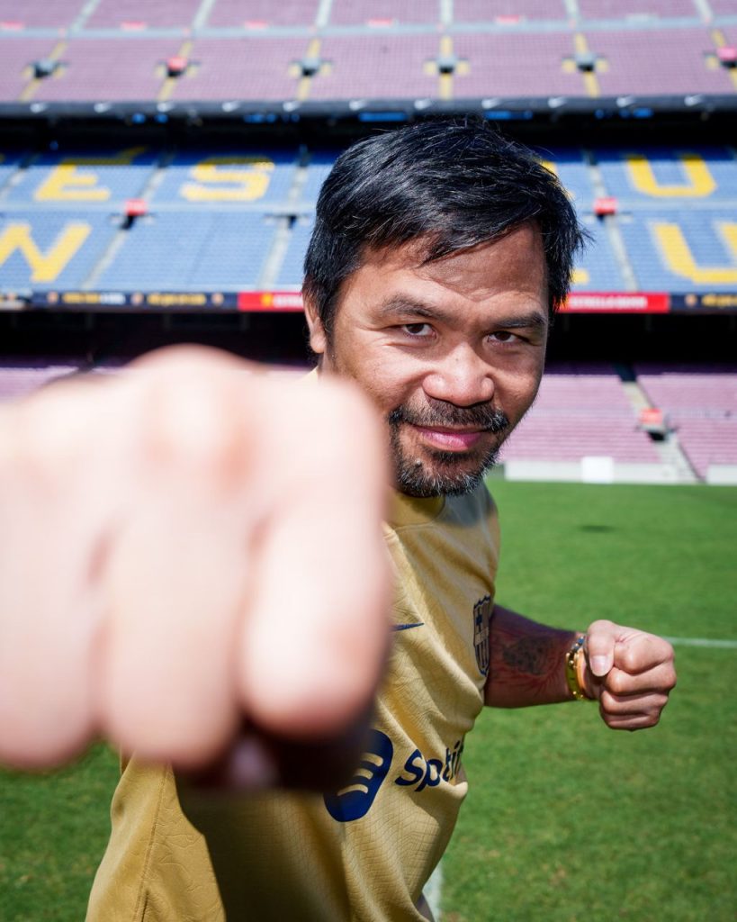 Pacquiao visited Barcelona F.C.