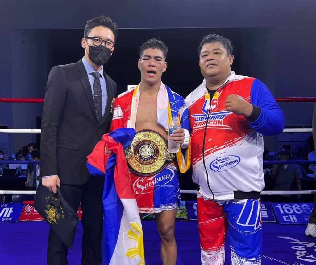 Lienard "The Matrix Sarcon Claims WBA Asia Belt