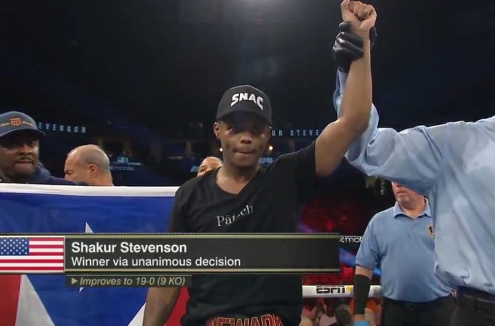 Shakur Stevenson Drops, Dominates Conceicao; Moves to 135 Wanting Haney, Gervonta or Loma